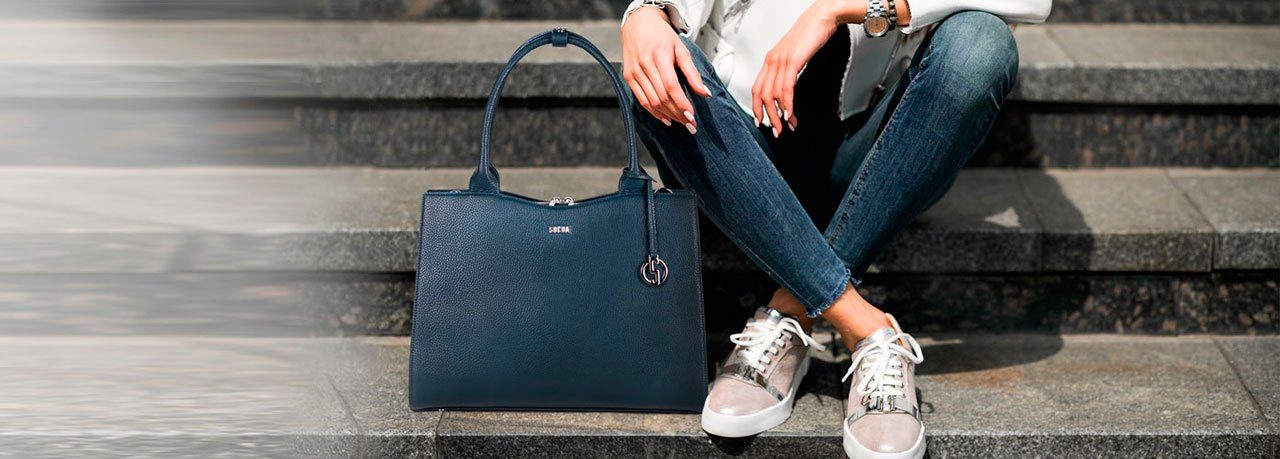 Navy Blue Midi 14″ Womens Laptop Tote - Laptopbags.co.uk