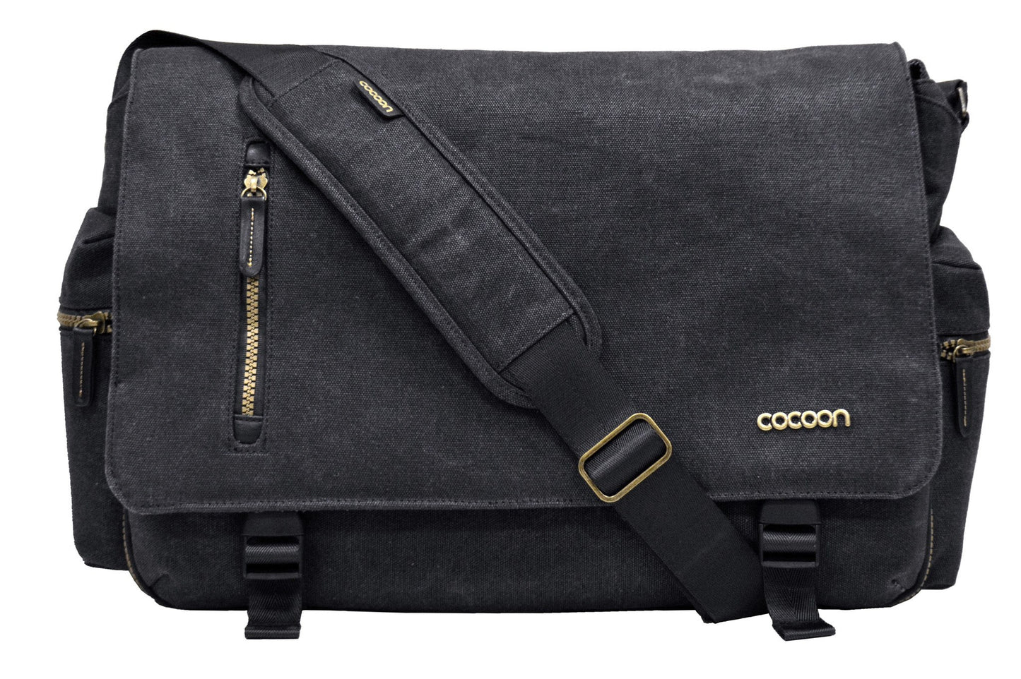 Cacoon Urban Adventure 16" Laptop Messenger Bag - Black - Laptopbags.co.uk