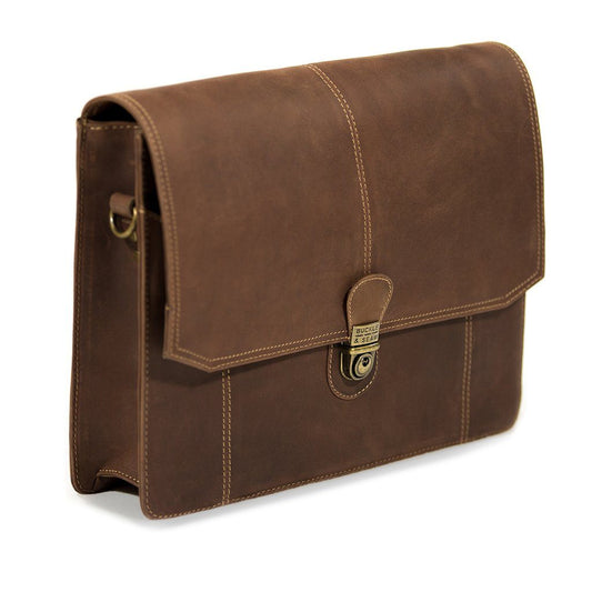 Buckle & Seam 13"Leather Laptop Satchel Bag – CARA - Laptopbags.co.uk