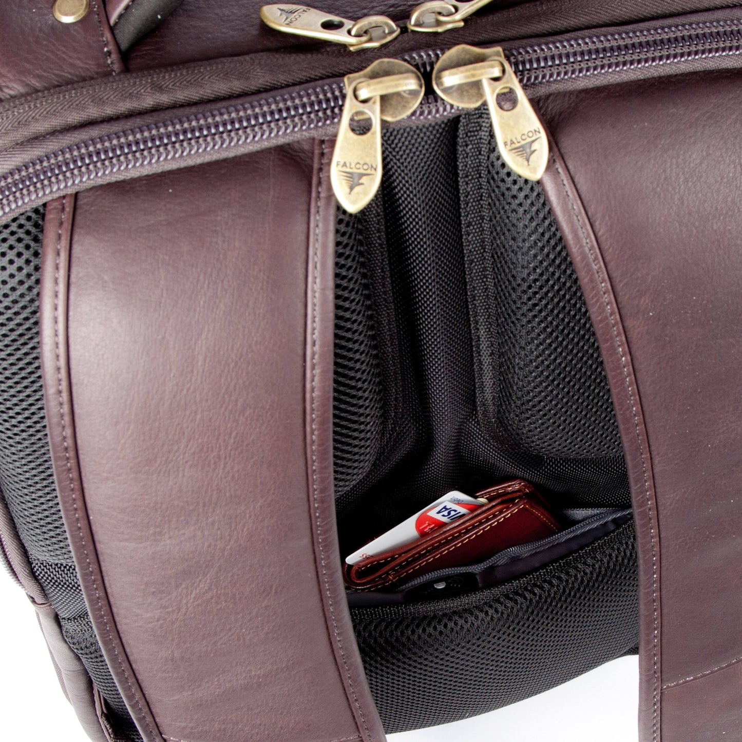 Colombian Leather 16" Laptop and 12" Tablet Backpack - Brown - Laptopbags.co.uk