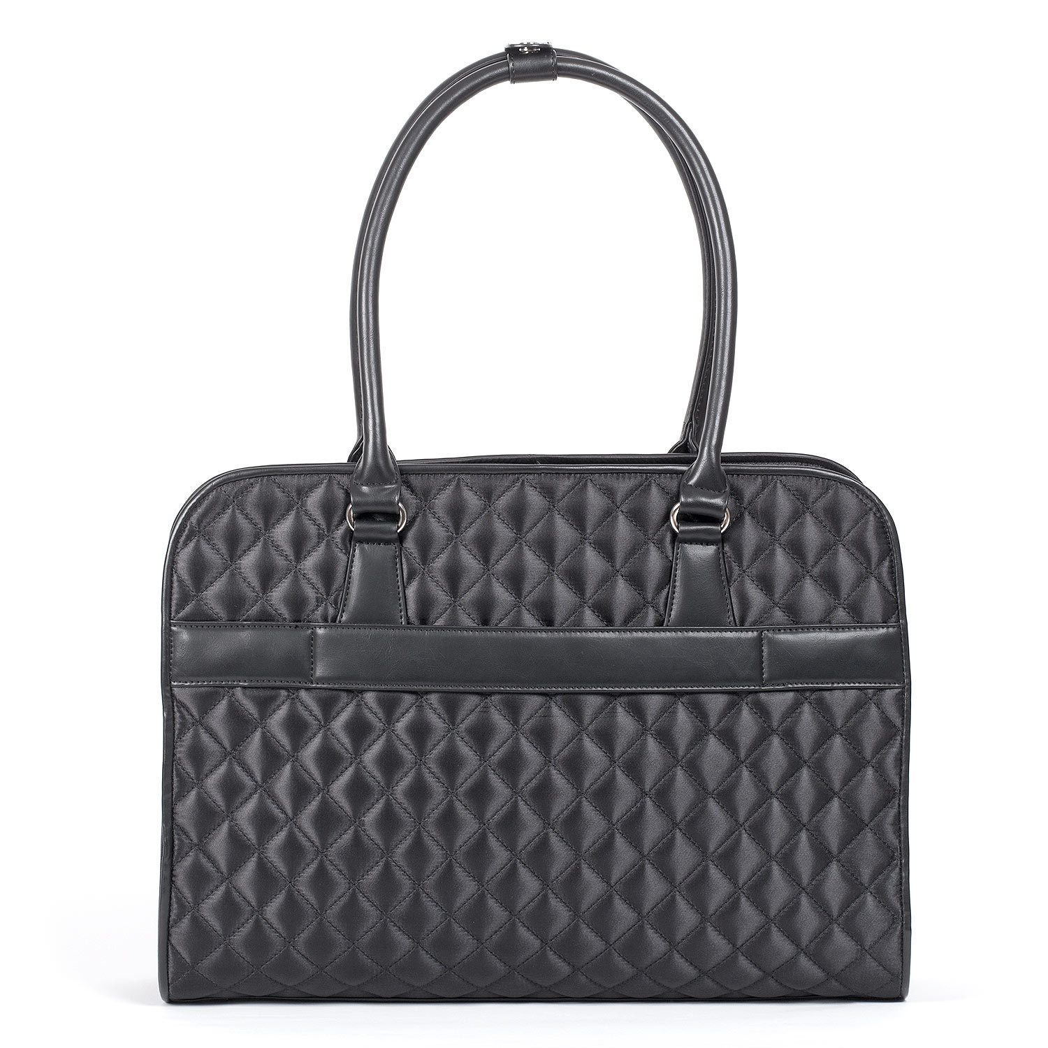 Socha 15.6 inch Black Diamond Womens Quilted Laptop Tote - Laptopbags.co.uk