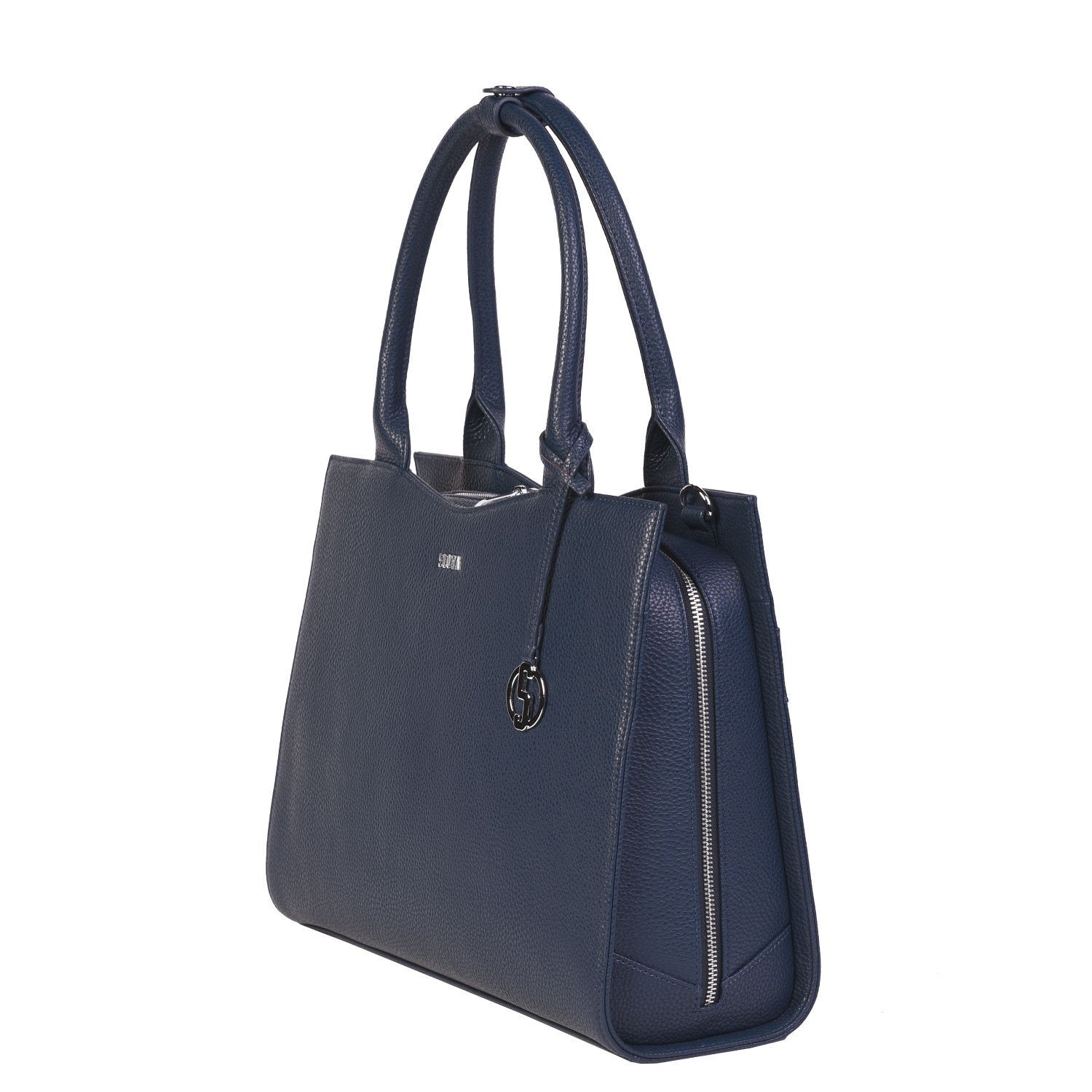 Navy Blue Midi 14″ Womens Laptop Tote - Laptopbags.co.uk